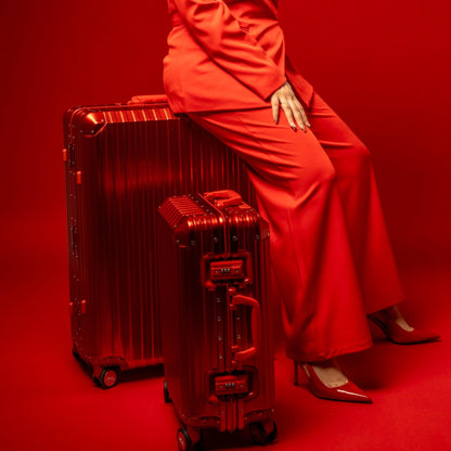 TREVA Aluminum Suitcase Red