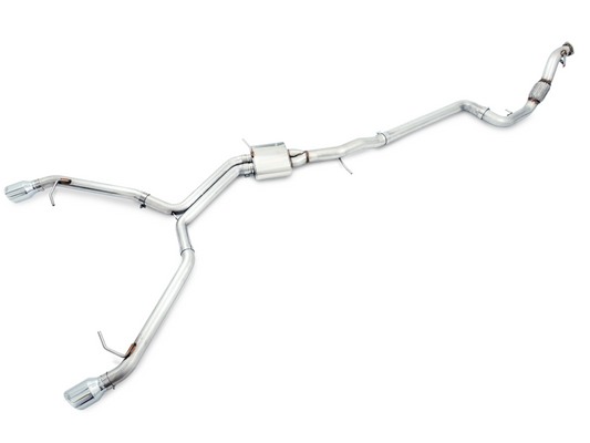 AWE Tuning Track Edition Exhaust for B9 A4, Dual Outlet - Chrome Silver Tips (includes DP) 3020-32024