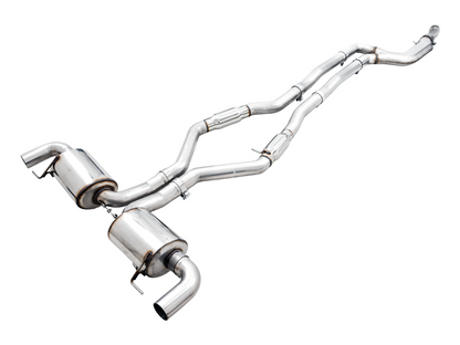 AWE Tuning Resonated Touring Edition Exhaust for G20 M340i - OE Tips 3015-11060