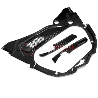 C8 Corvette Real Carbon Fiber Front Trunk (Frunk) Replacement Trim Panels | Stingray, Z06 & E-Ray (2020–2026 Coupe)
