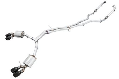 AWE Tuning Touring Edition Exhaust for Audi B9 S5 Sportback - Non-Resonated (Black 90mm Tips) 3020-43062