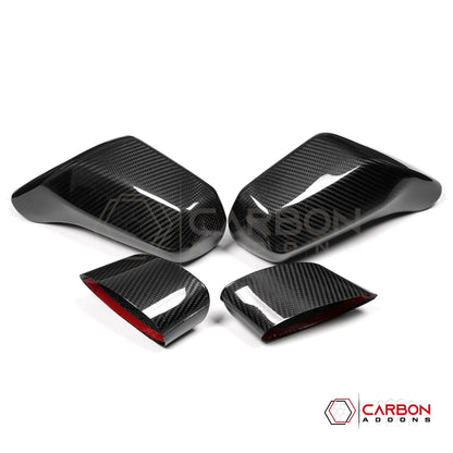 C7 Corvette (2014–2019) Dry Carbon Fiber Side Mirror Cap Covers – Fits Stingray, Z06, Grand Sport & ZR1