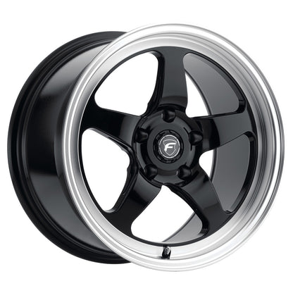 Forgestar 18x10 D5 Drag 5x120.65 ET25 BS6.5 Gloss BLK MACH 70.3 Wheel F09180062P25