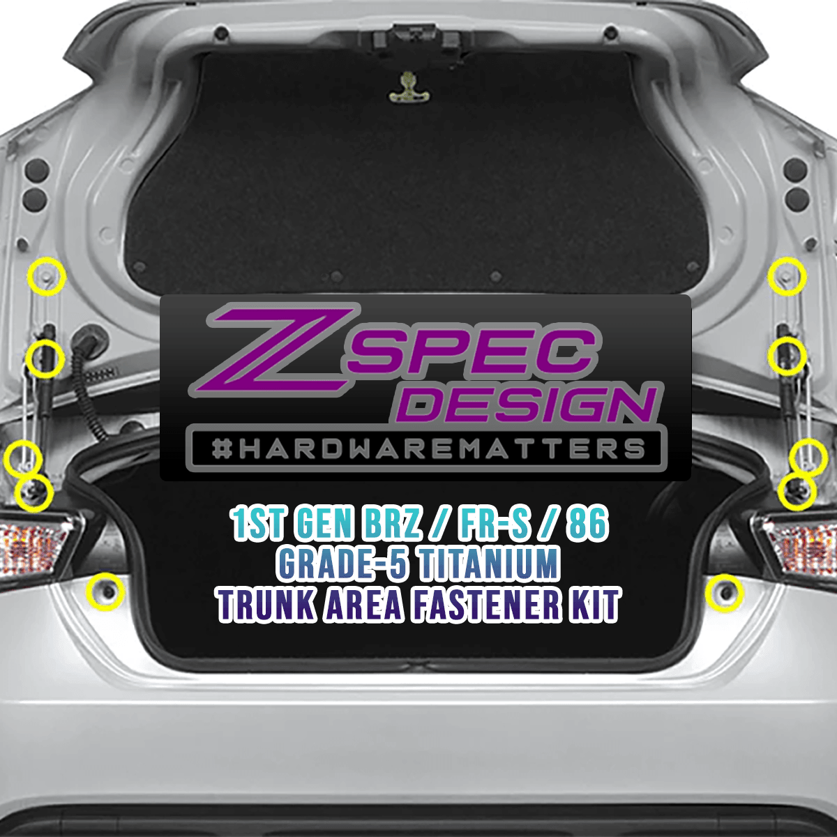 ZSPEC Stage-3 Dress Up Bolts® Fastener Kit for Scion FRS, Subaru BRZ, Toyota 86 '13-21, Titanium