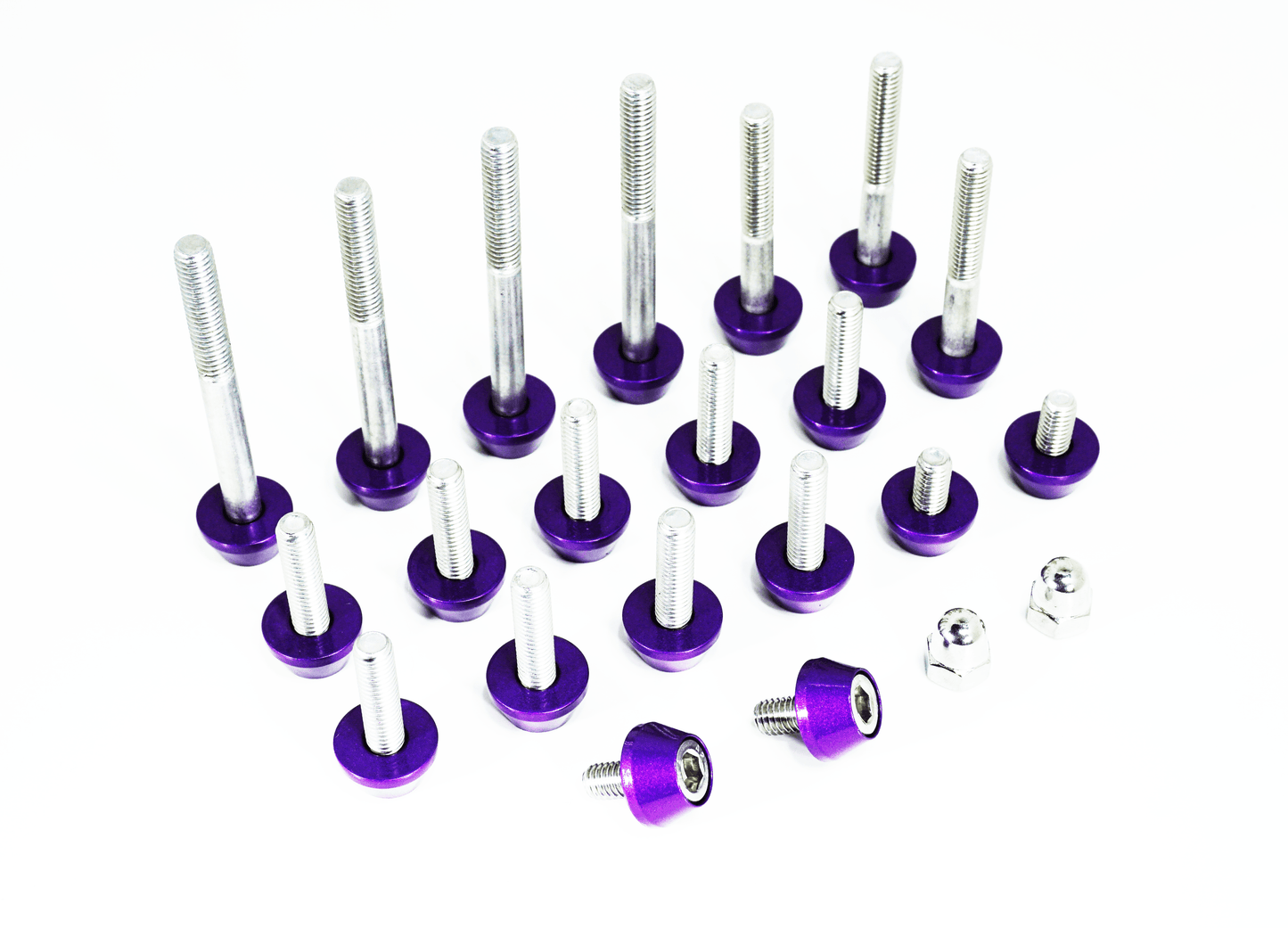 ZSPEC Plenum Fastener Kit for Nissan 350z VQ35DE +10mm (LONGER) Spacer, Stainless & Billet