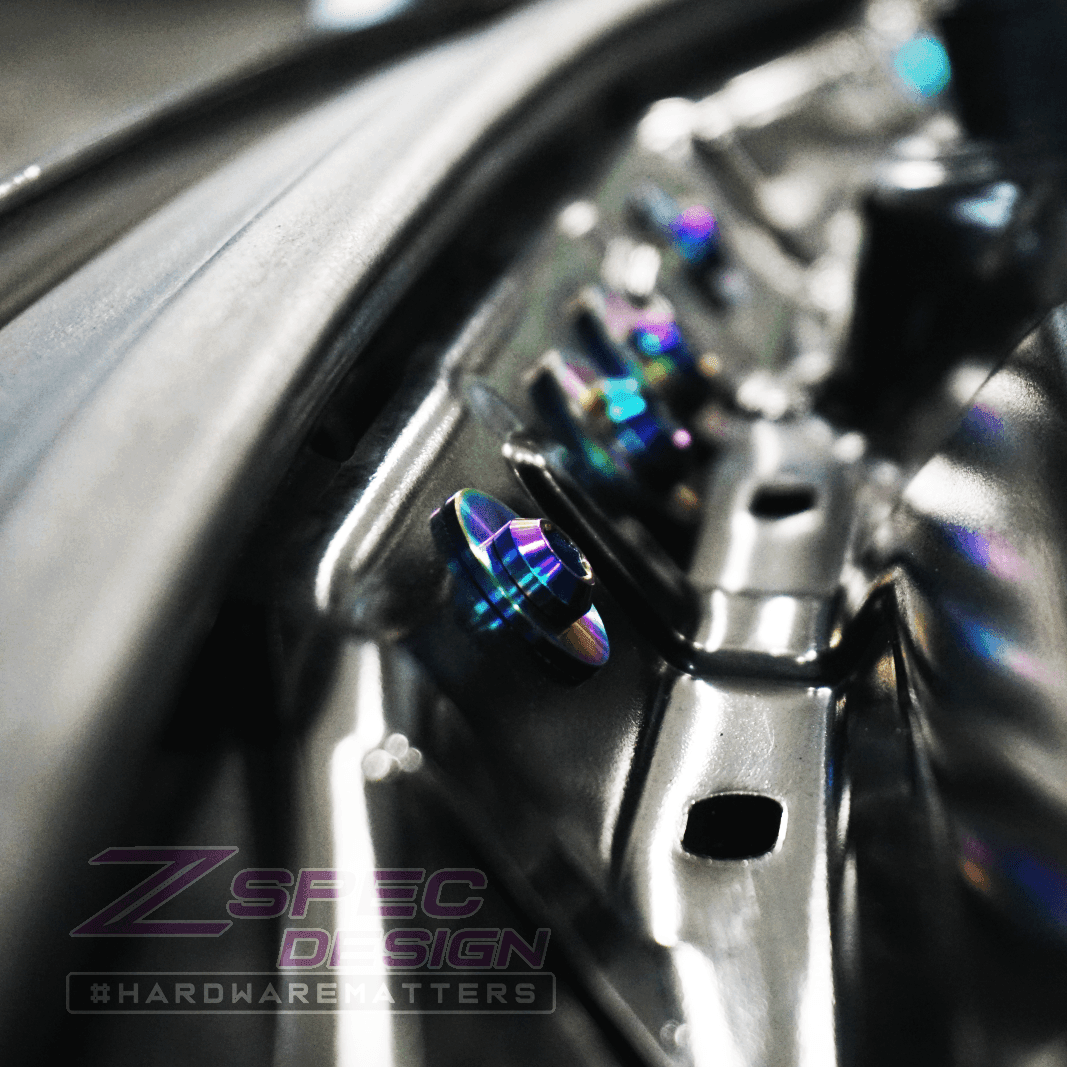 ZSPEC Stage-2 Dress Up Bolts® Fastener Kit for '14-19 BMW 435i F32 3.0T, Titanium