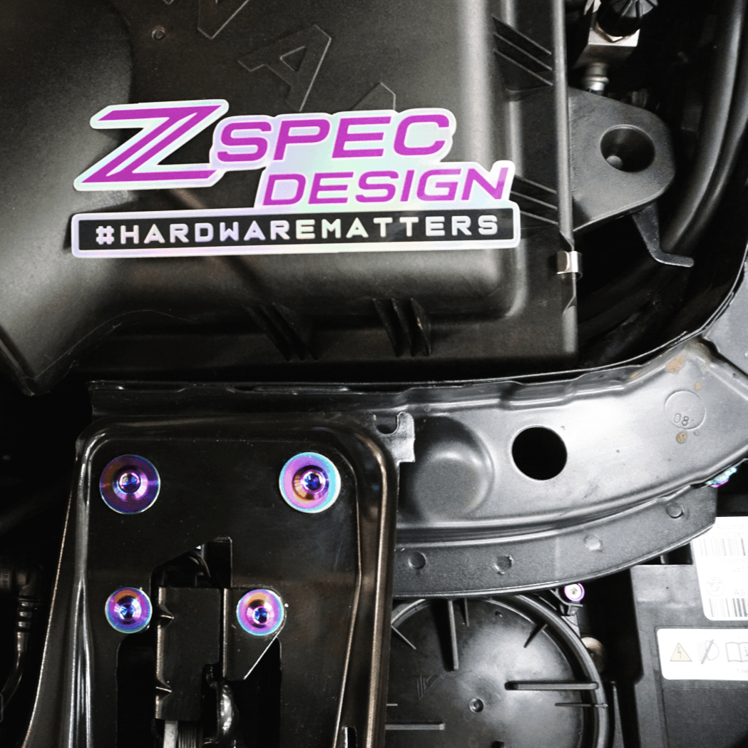 ZSPEC Stage-2 Dress Up Bolts® Fastener Kit for '14-19 BMW 435i F32 3.0T, Titanium