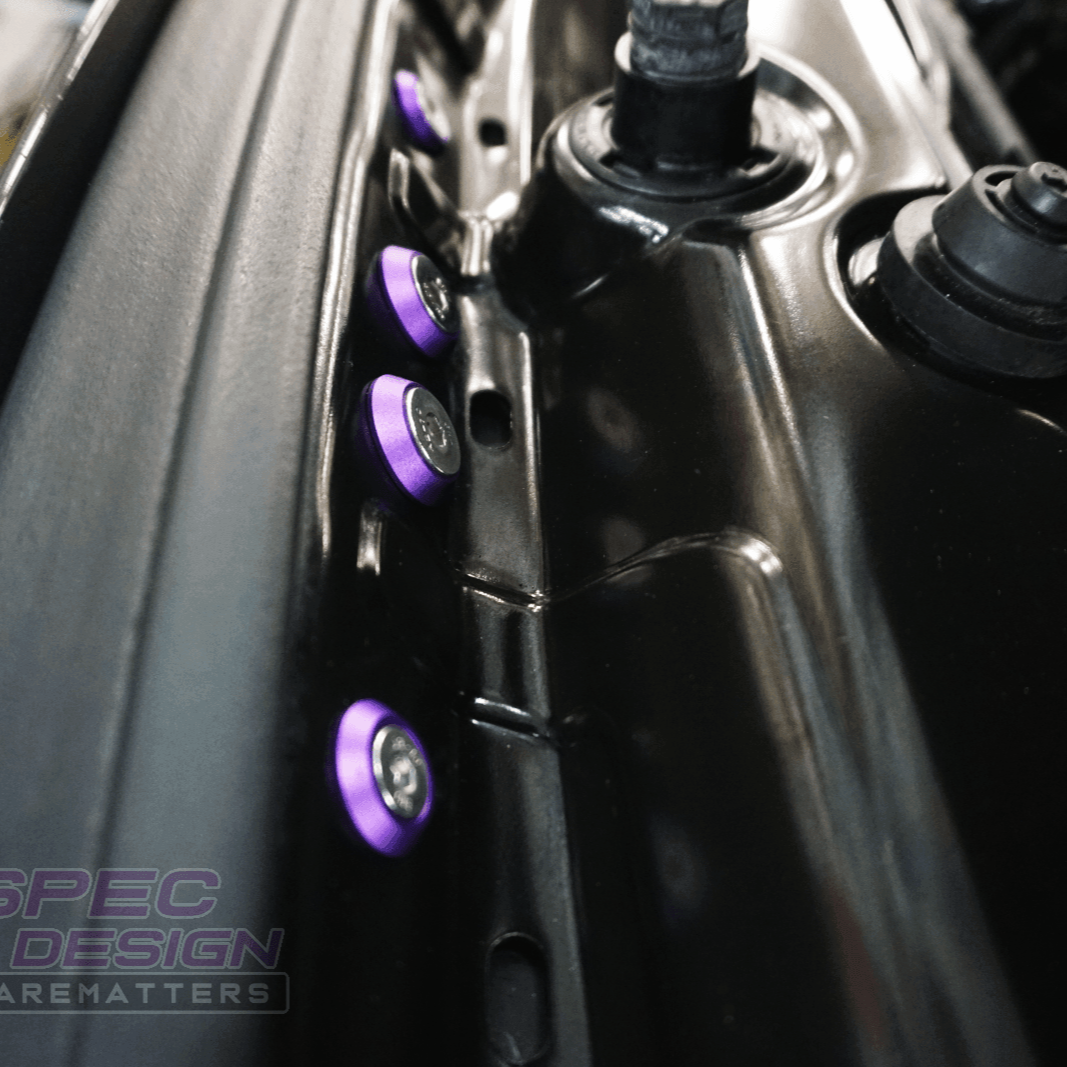 ZSPEC Stage-1 Dress Up Bolts® Fastener Kit for '14-19 BMW 435i F32 3.0T, Stainless & Billet