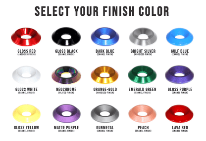 ZSPEC M6 Billet Dress Up Fender-Finish Washers for FHSC Fasteners, Billet, 10-Pack