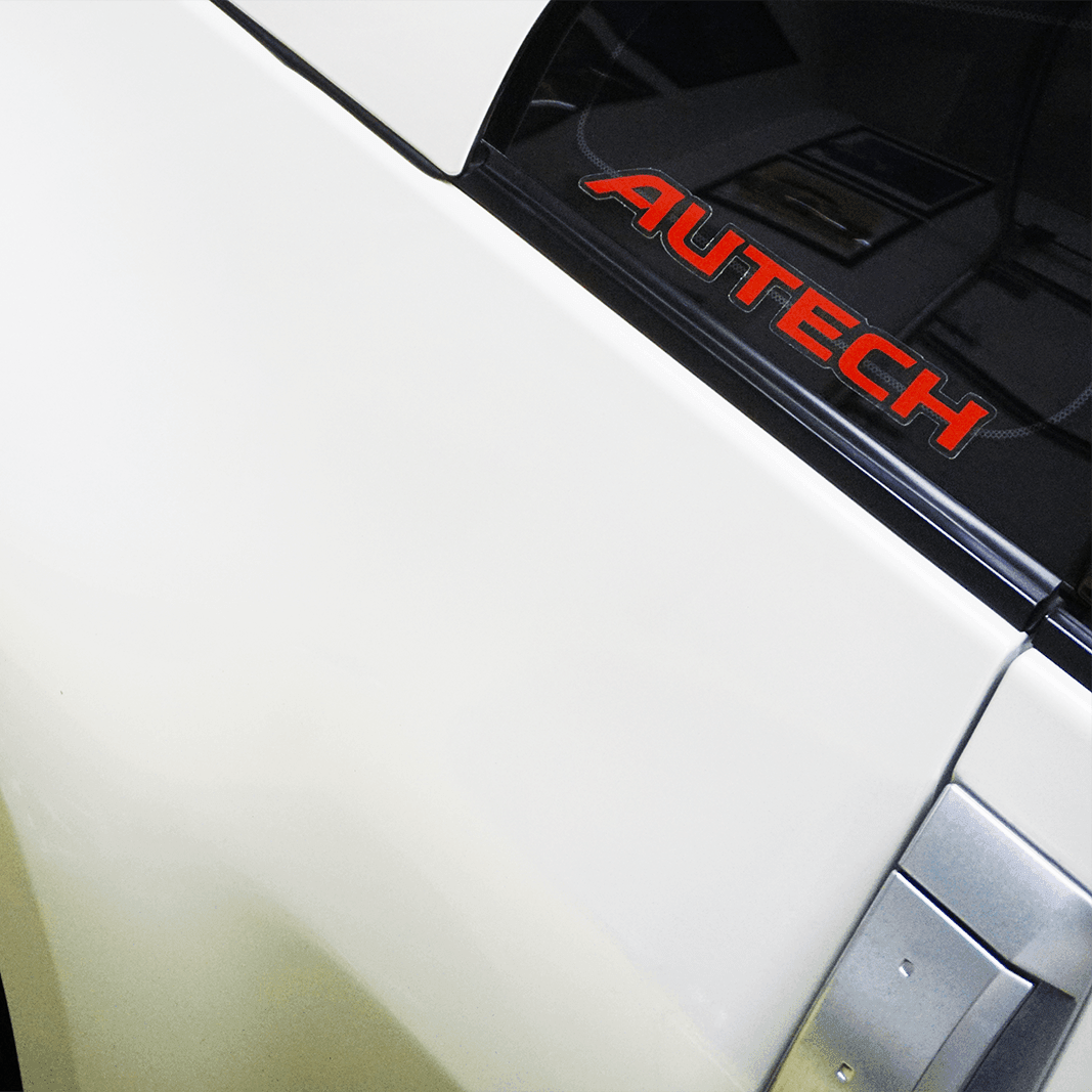 Clear-Vinyl Printed Autech Sticker Decal, 1" x 7.7"