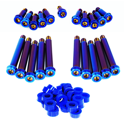 ZSPEC Shoulder-Bolt Timing Covers Fasteners w/ Bushings, Nissan 300zx Z32, Titanium