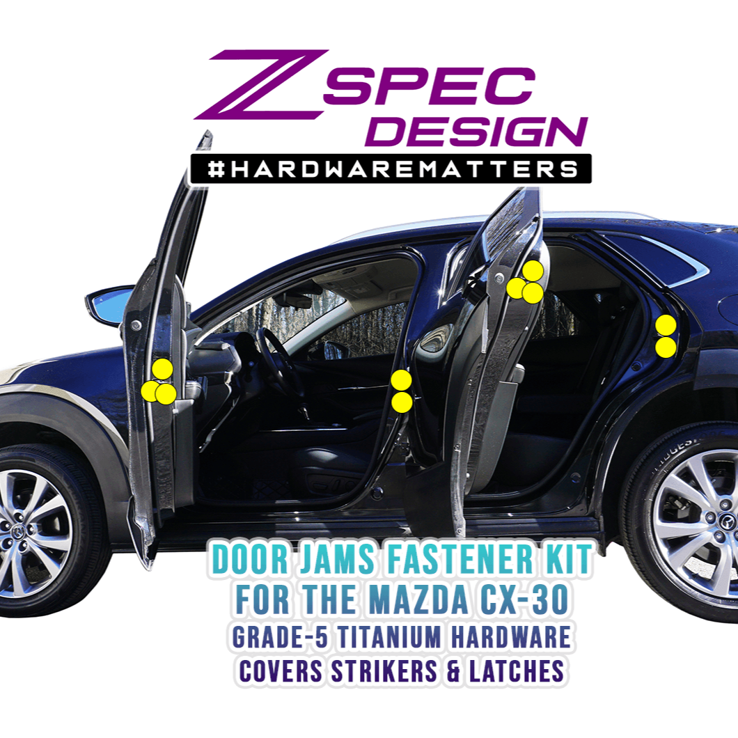 ZSPEC Stage-3 Dress Up Bolts® Fastener Kit for the '20-24 Mazda CX-30, Titanium
