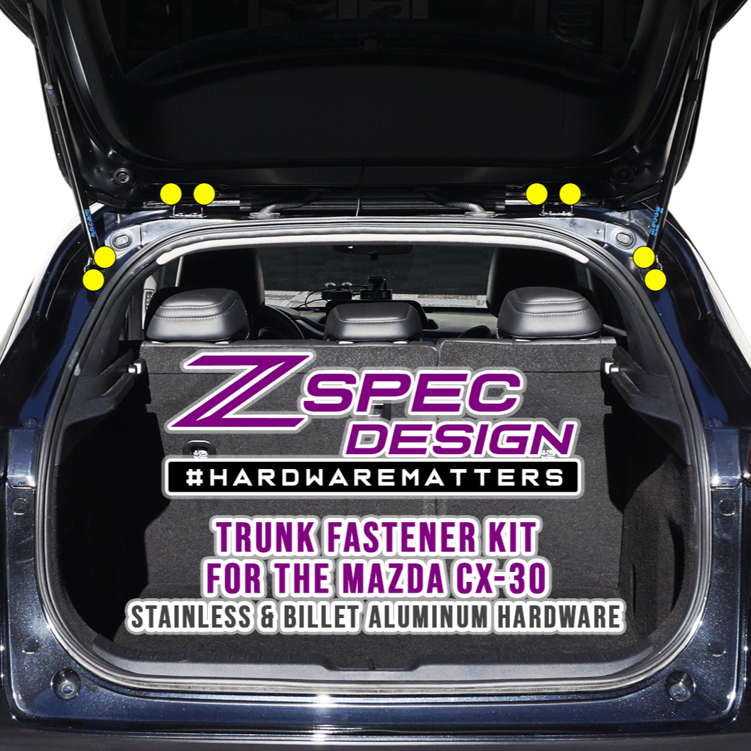 ZSPEC Stage-3 Dress Up Bolts® Fastener Kit for 2020-2024 Mazda CX-30, Stainless & Billet