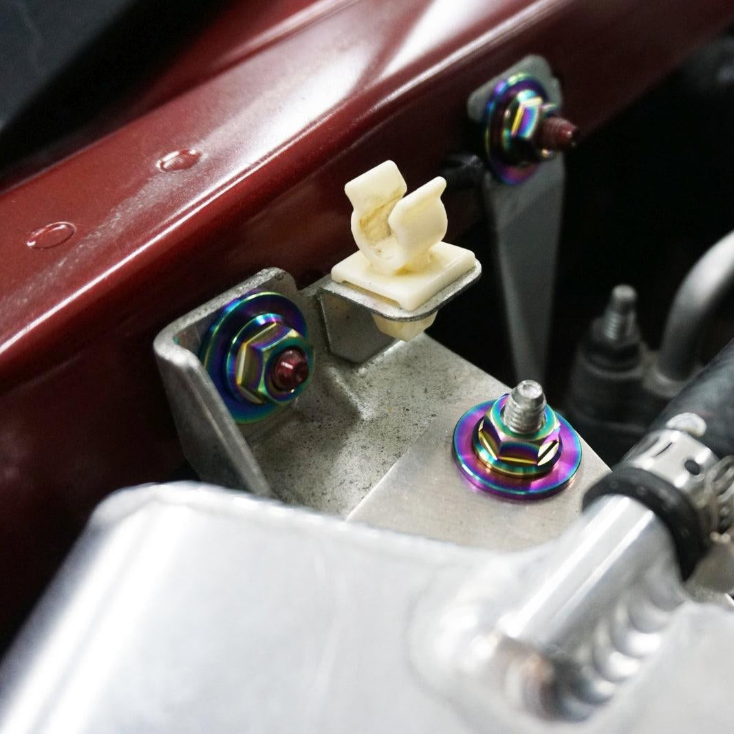 ZSPEC Stage-1 Dress Up Bolts® Fastener Kit for Mazda Miata NC, Titanium Hardware