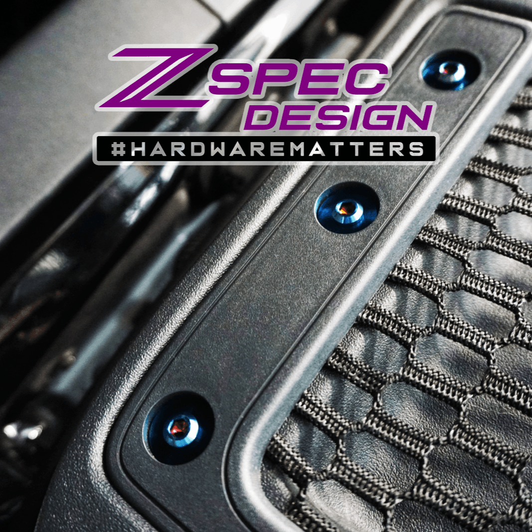 ZSPEC Interior Dress Up Bolts® Fastener Kit for 21+ Ford Bronco 2.7L, Titanium & Billet