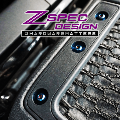 ZSPEC Interior Dress Up Bolts® Fastener Kit for 21+ Ford Bronco 2.7L, Titanium & Billet