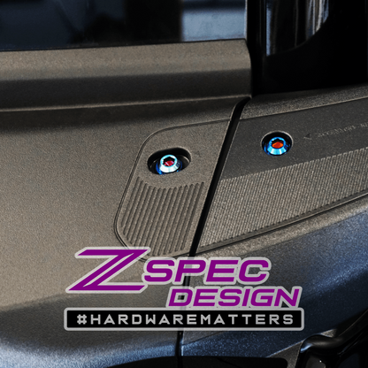 ZSPEC Interior Dress Up Bolts® Fastener Kit for 21+ Ford Bronco 2.7L, Titanium & Billet