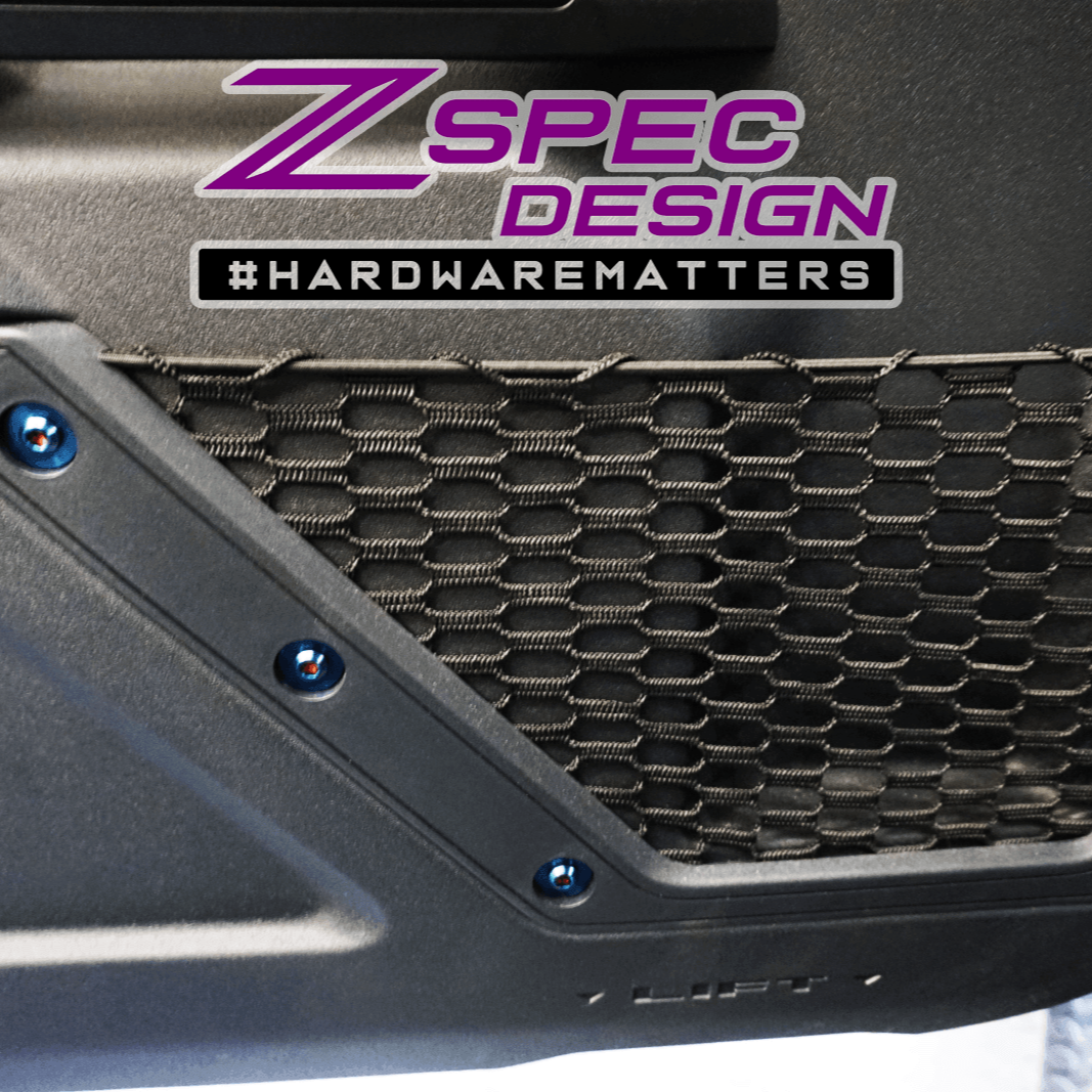 ZSPEC Interior Dress Up Bolts® Fastener Kit for 21+ Ford Bronco 2.7L, Titanium & Billet