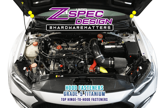 ZSPEC Hood Dress Up Bolts® Fastener Kit for '17+ Hyundai Elantra, Titanium