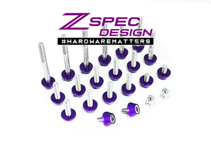 ZSPEC Plenum Fastener Kit for Nissan 350z VQ35DE, Stock (OEM) Length, Stainless & Billet