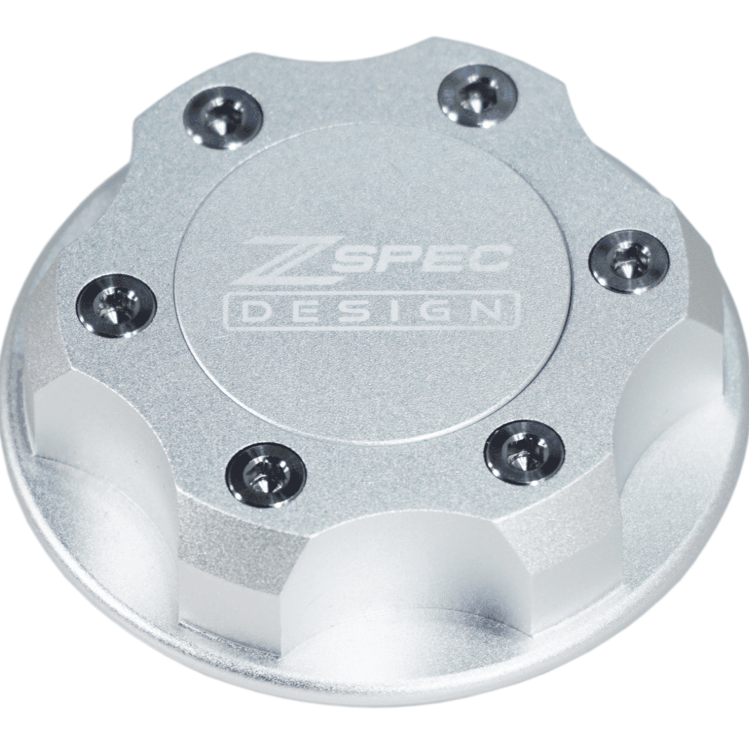 ZSPEC Billet Oil Filler Cap for Nissan/Infiniti/Datsun, Silver Cap w/ Titanium Accents