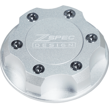 ZSPEC Billet Oil Filler Cap for Nissan/Infiniti/Datsun, Silver Cap w/ Titanium Accents