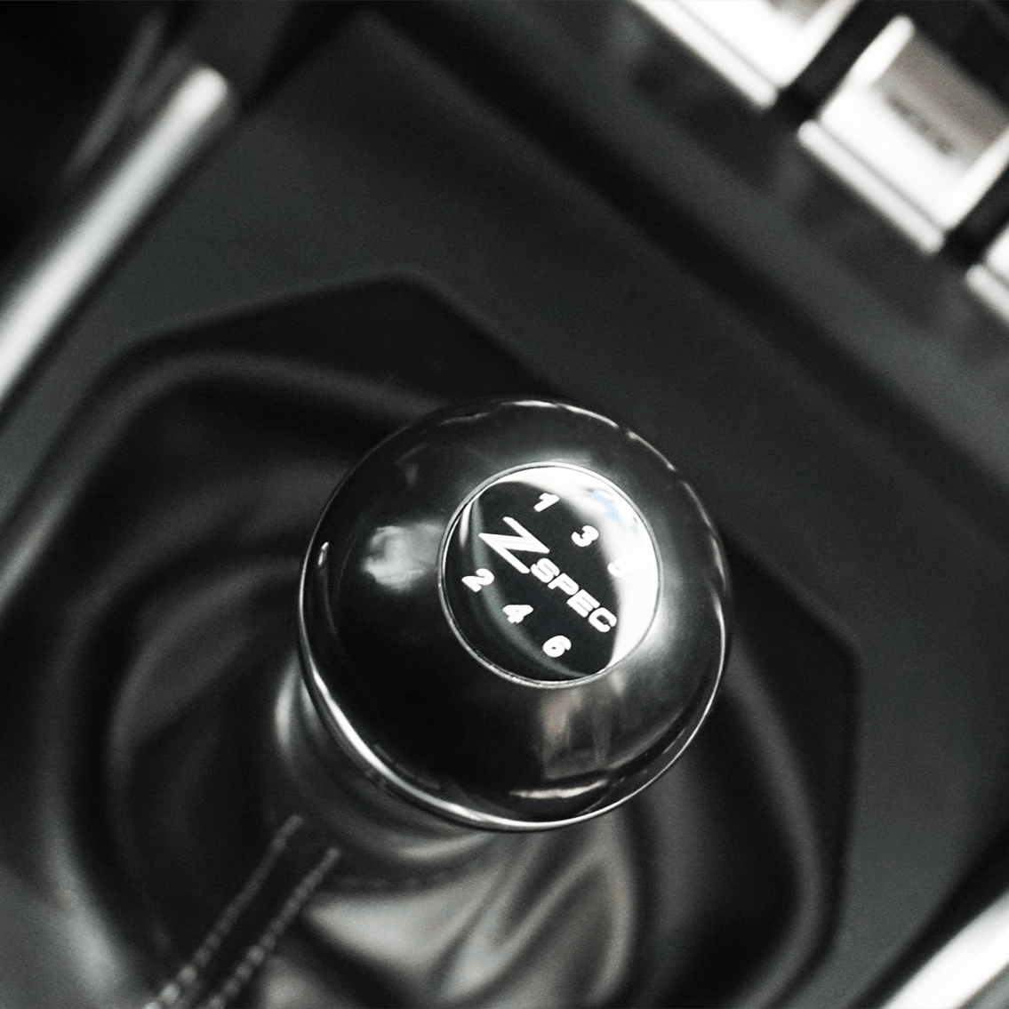 ZSPEC Shift Knob, M10-1.5, Delrin & Stainless, 6-Speed Shift Pattern Coin