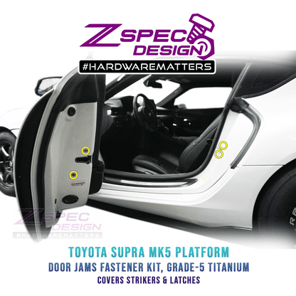 ZSPEC Dress Up Bolts® Fastener Kit, Door Jams Area for Toyota Supra MK5, Titanium