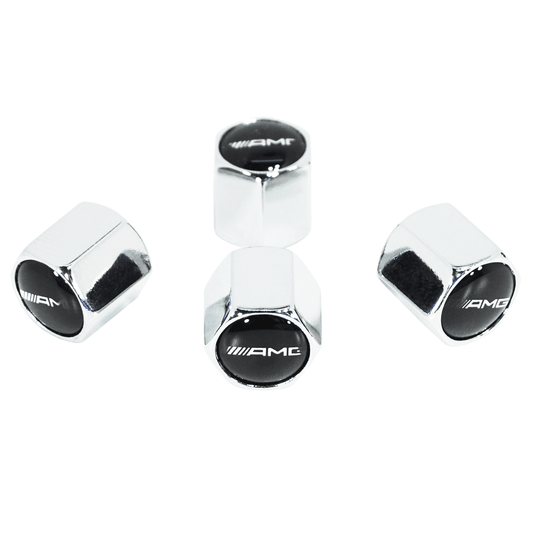 Chrome Valve Stem Tire Caps, Style: AMG
