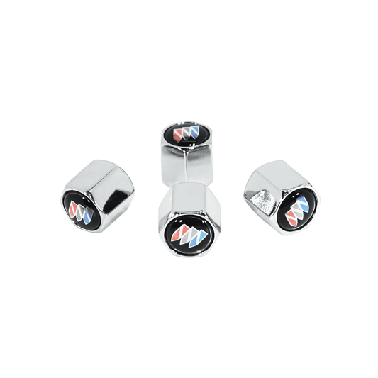 Chrome Valve Stem Tire Caps, Style: Buick
