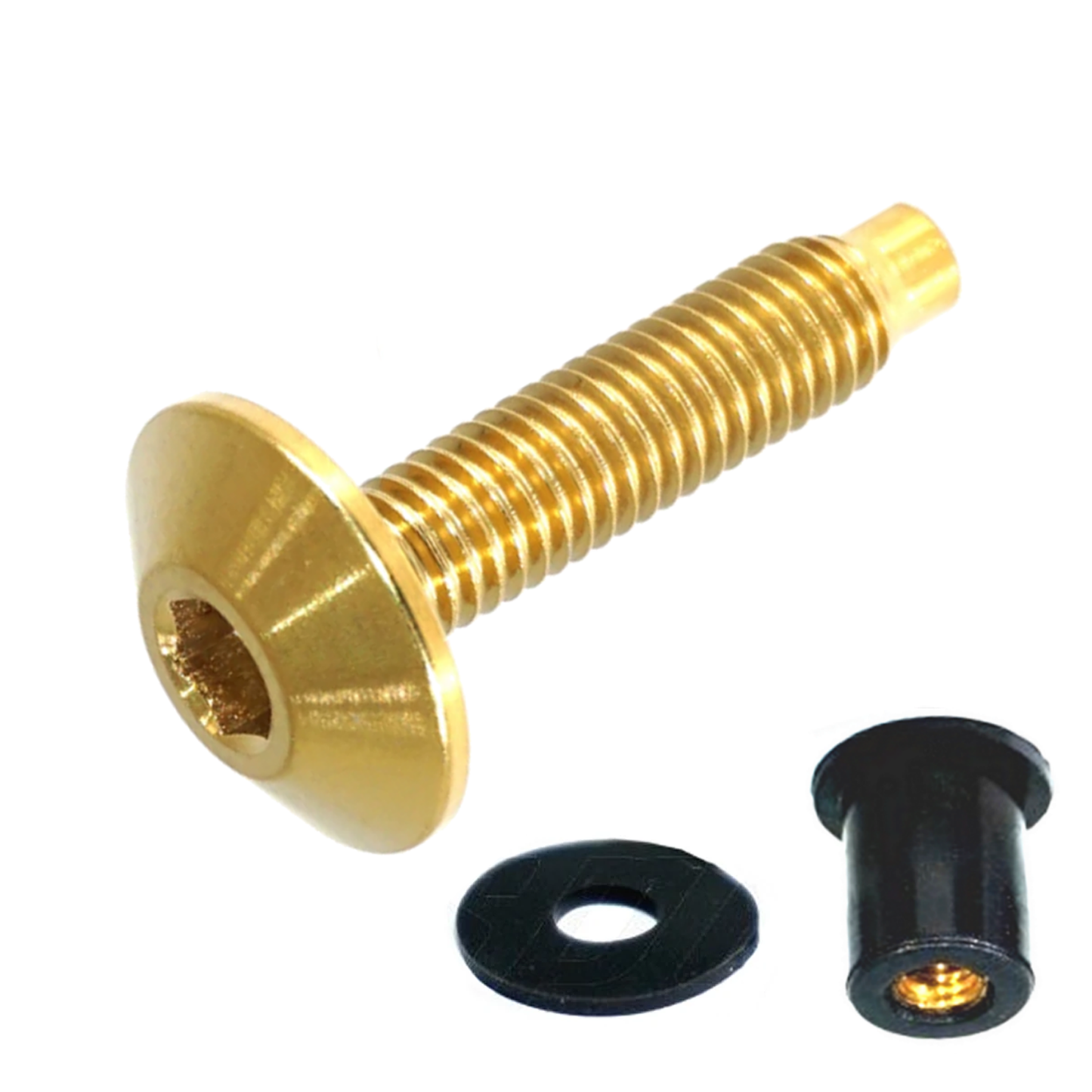 ZSPEC Body Kit Fastener, Low-Profile M5x20mm Titanium w/Well Nut, Per Each
