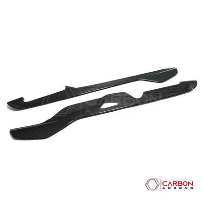2020+ C8 Corvette Real Dry Carbon Fiber Center Console Lower Trim Covers | Interior Overlay