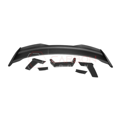 Dark Horse-Style Carbon Fiber Rear Spoiler with Integrated Gurney Flap for 2024+ Ford Mustang