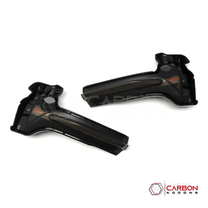 C8 Corvette Smoked Sequential LED Mirror Cap Turn Signals | Plug-and-Play Upgrade (2020–2026)