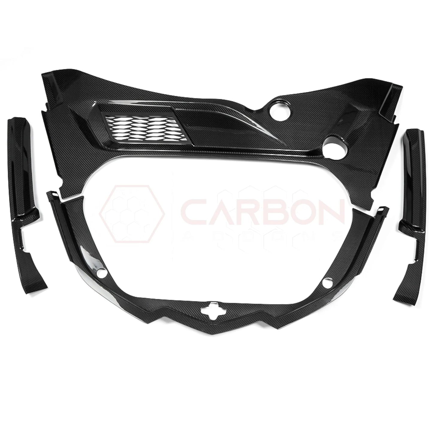 C8 Corvette Real Carbon Fiber Front Trunk (Frunk) Replacement Trim Panels | Stingray, Z06 & E-Ray (2020–2026 Coupe)