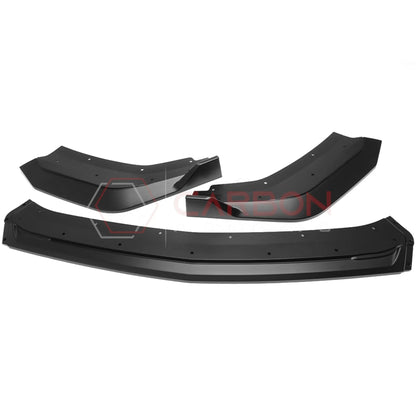 Front Lip Splitter Extensions for 2024+ Ford Mustang GT, EcoBoost & Dark Horse (3-Piece ABS Set)