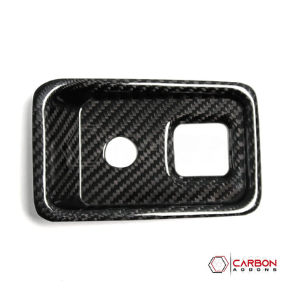 C8 Corvette Carbon Fiber Parking Brake / HUD Button Control Trim Cover (2020–2026)