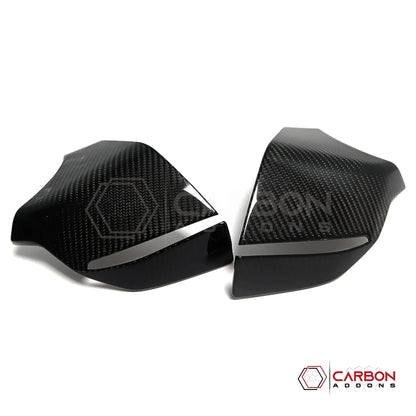 C8 Corvette Real Carbon Fiber Bottom Mirror Trim Covers | Exterior Overlay (2020–2026)