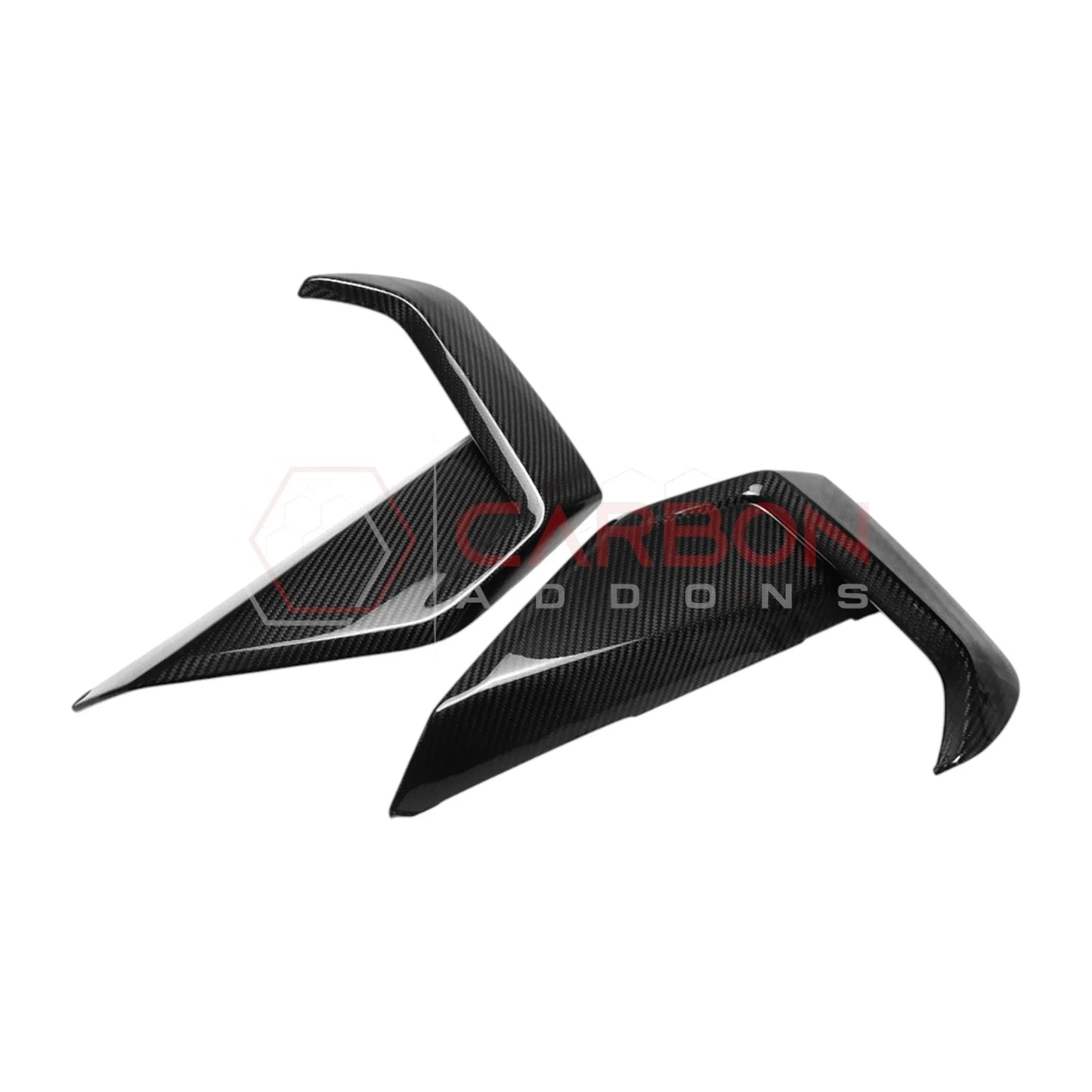 Real Carbon Fiber Lower Side Grille Trim Covers for 2024+ Ford Mustang GT