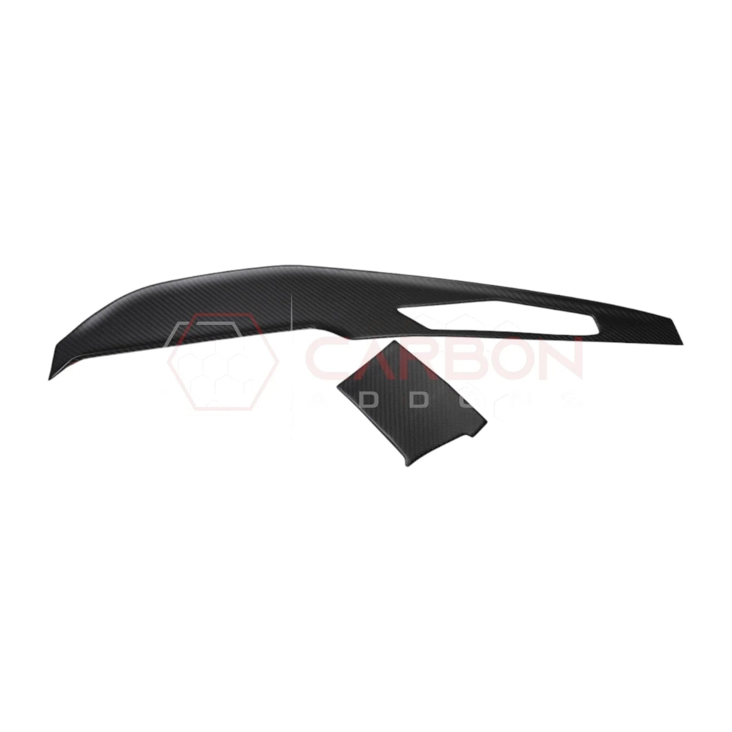 Real Carbon Fiber Dashboard Screen Surround Trim Cover for 2024+ Ford Mustang