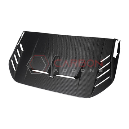 2021+ Bronco Raptor Real Carbon Fiber Hood Vent Trim Cover