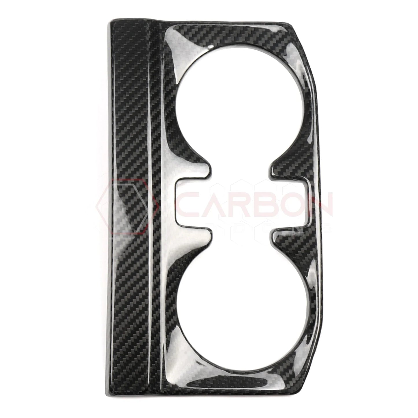 Real Carbon Fiber Rear Center Console Cup Holder Trim Bezel for 2021-2024 Ford F-150