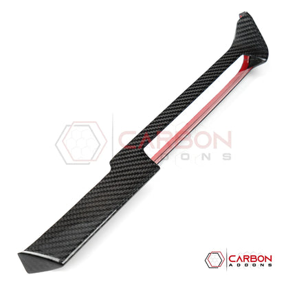 2026+ C8 Corvette Real Carbon Fiber AC Control Trim Cover | Chrome Delete