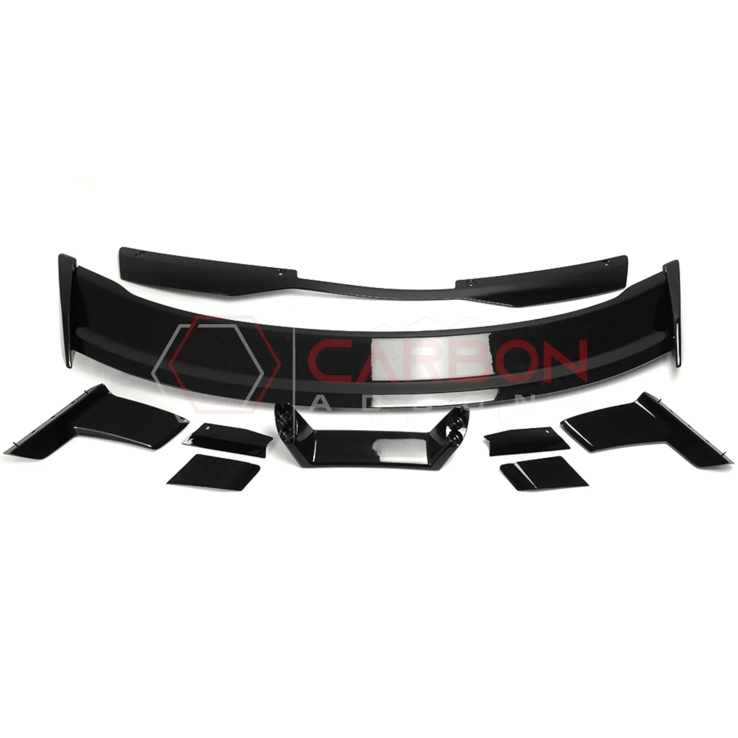 Dark Horse-Style Gloss Black Rear Spoiler with Integrated Gurney Flap for 2024+ Ford Mustang
