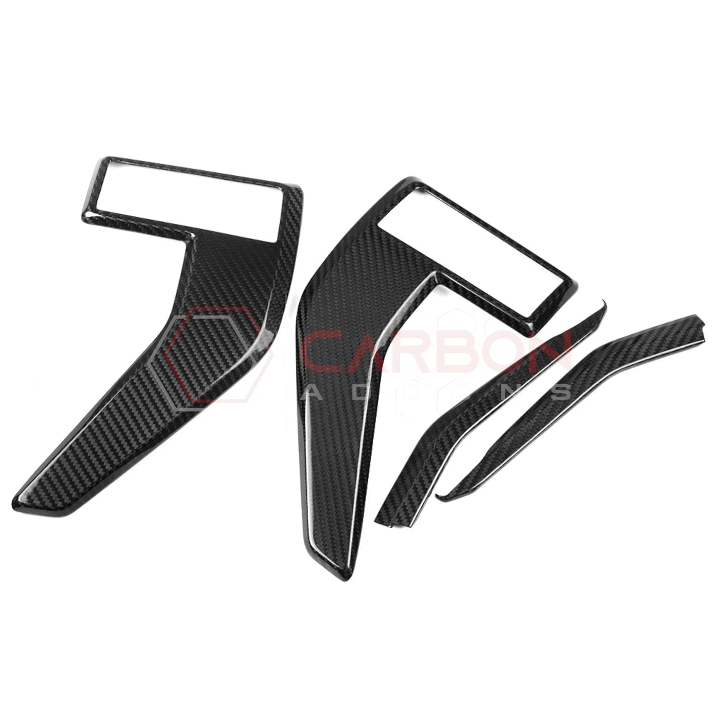 Real Carbon Fiber Fender Vent Emblem Trim Covers for 2021-2024 Ford F-150, F-250 & F-350
