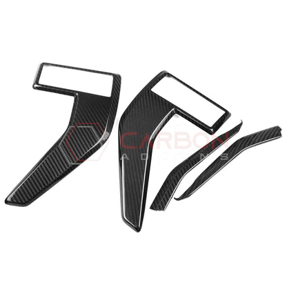Real Carbon Fiber Fender Vent Emblem Trim Covers for 2021-2024 Ford F-150, F-250 & F-350