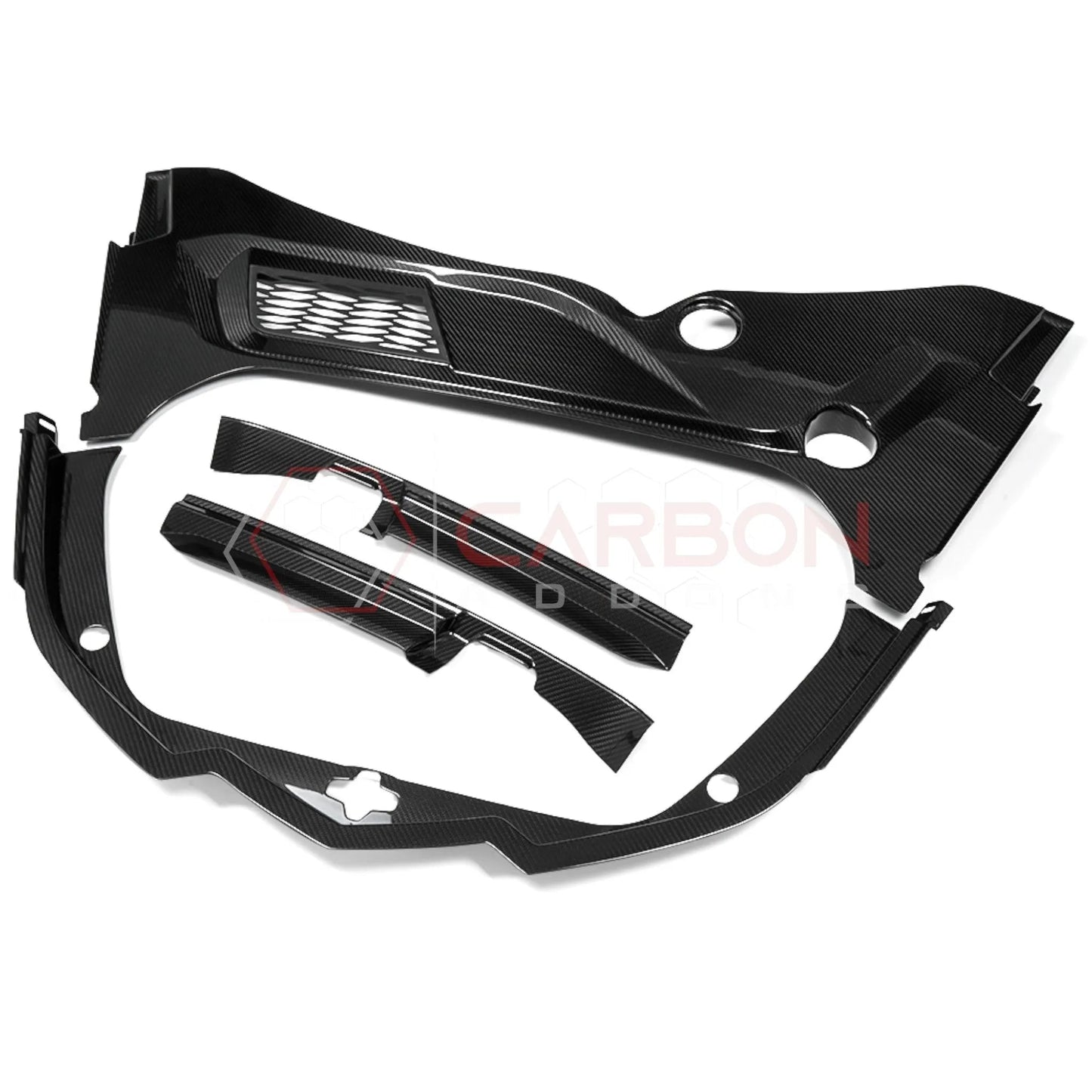 C8 Corvette Real Carbon Fiber Front Trunk (Frunk) Replacement Trim Panels | Stingray, Z06 & E-Ray (2020–2026 Coupe)