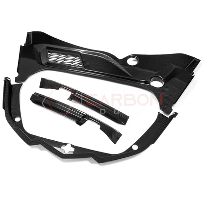 C8 Corvette Real Carbon Fiber Front Trunk (Frunk) Replacement Trim Panels | Stingray, Z06 & E-Ray (2020–2026 Coupe)