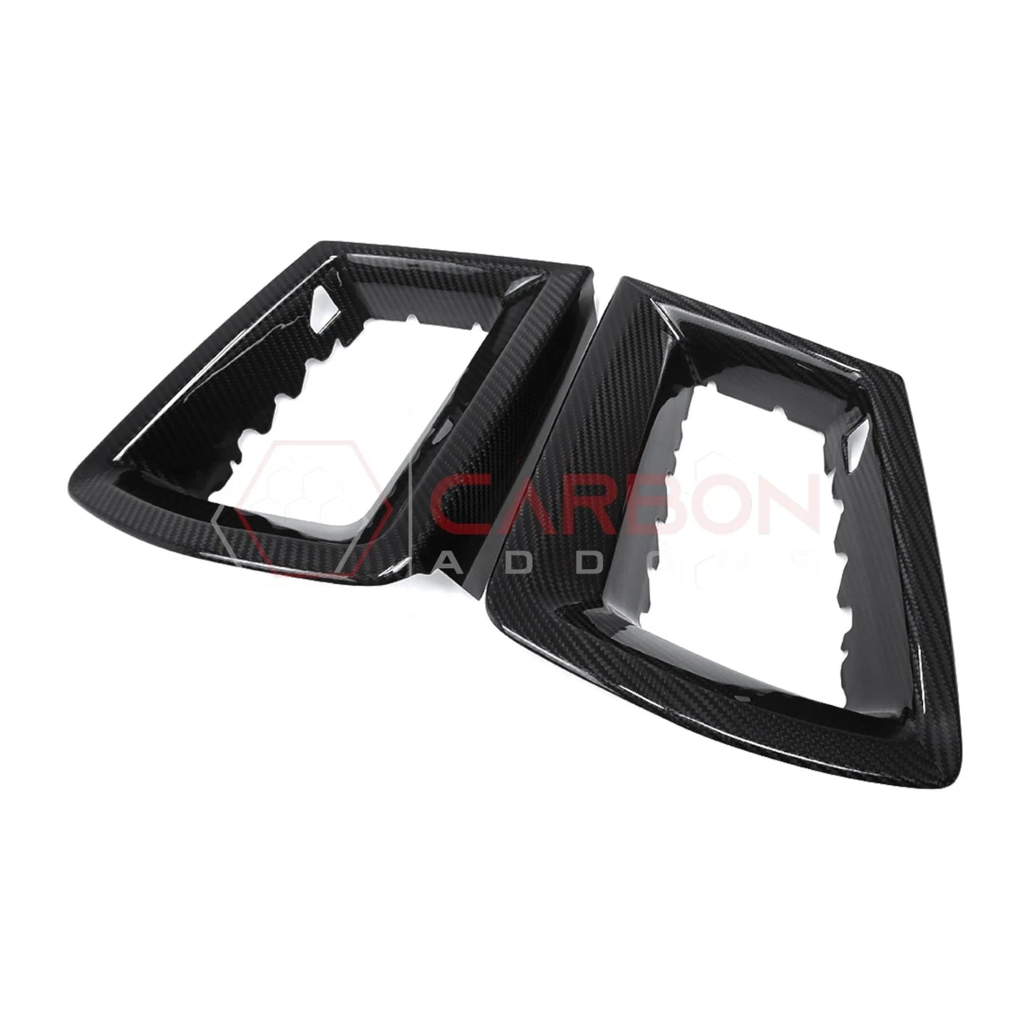 Real Carbon Fiber Upper Grille Insert Covers for 2024+ Ford Mustang GT