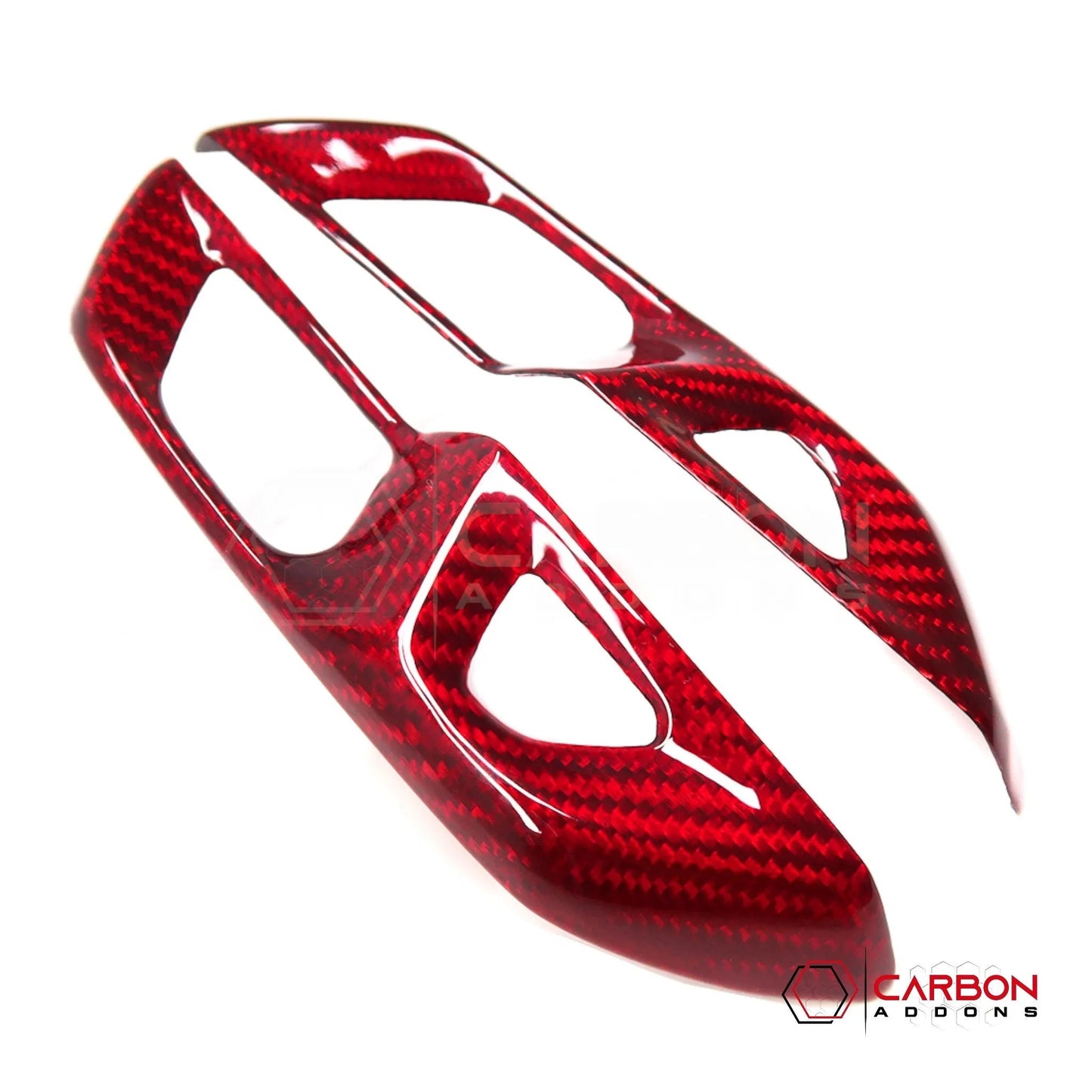 C8 Corvette Real Carbon Fiber Door Lock Trim Covers | Interior Upgrade (2020–2026)